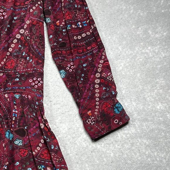 Zadig & Voltaire Dress Womens L Purple Remus Psyche Designer Long Sleeve A-Line - Picture 5 of 13